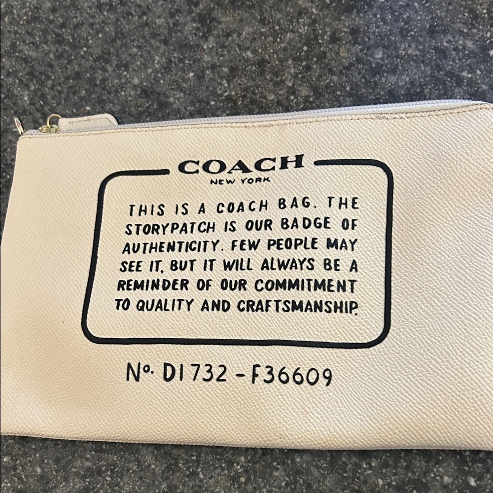 Coach Cream Cosmetic Bag